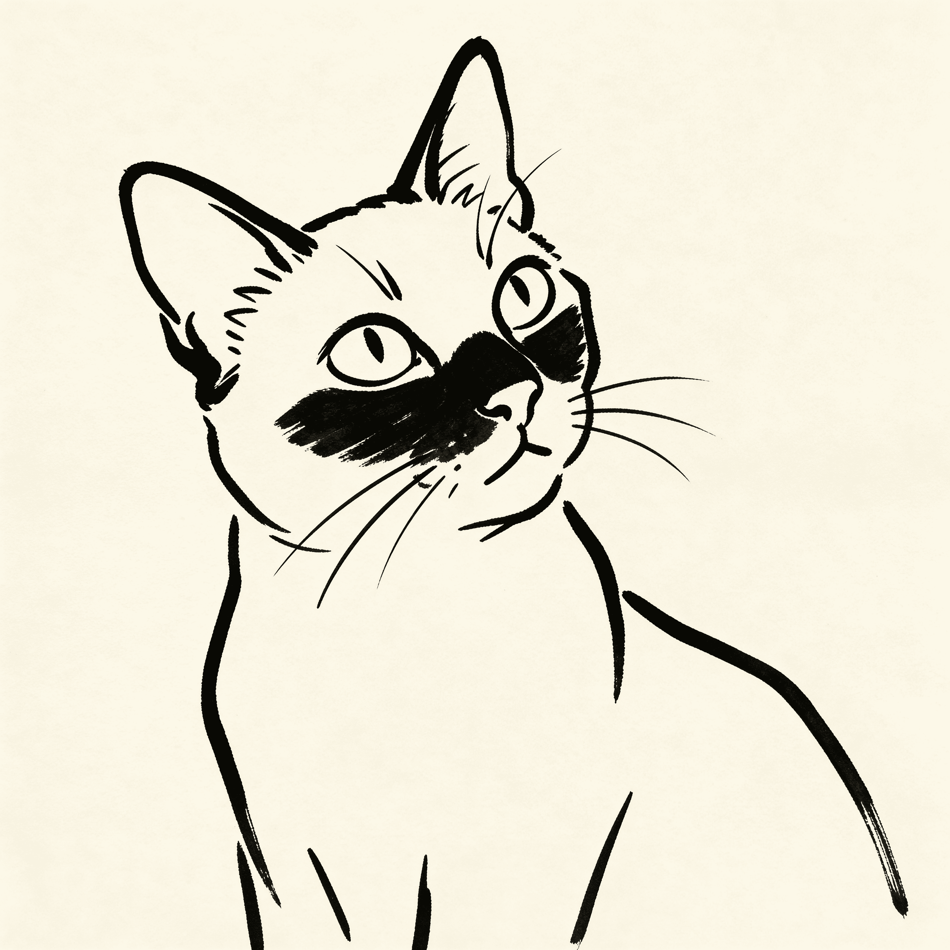 Modern Editorial style portrait of a cat