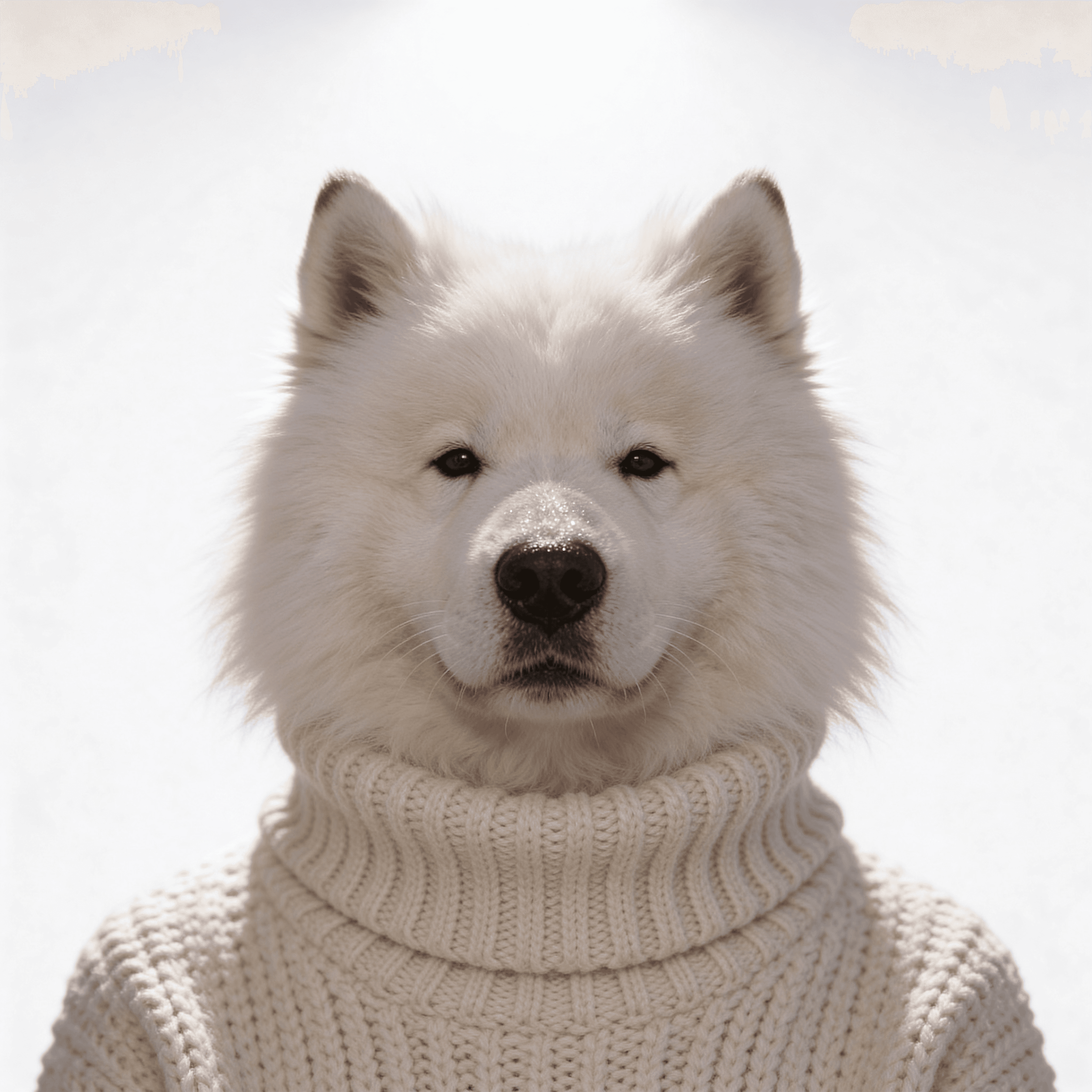 Modern Editorial style portrait of a dog