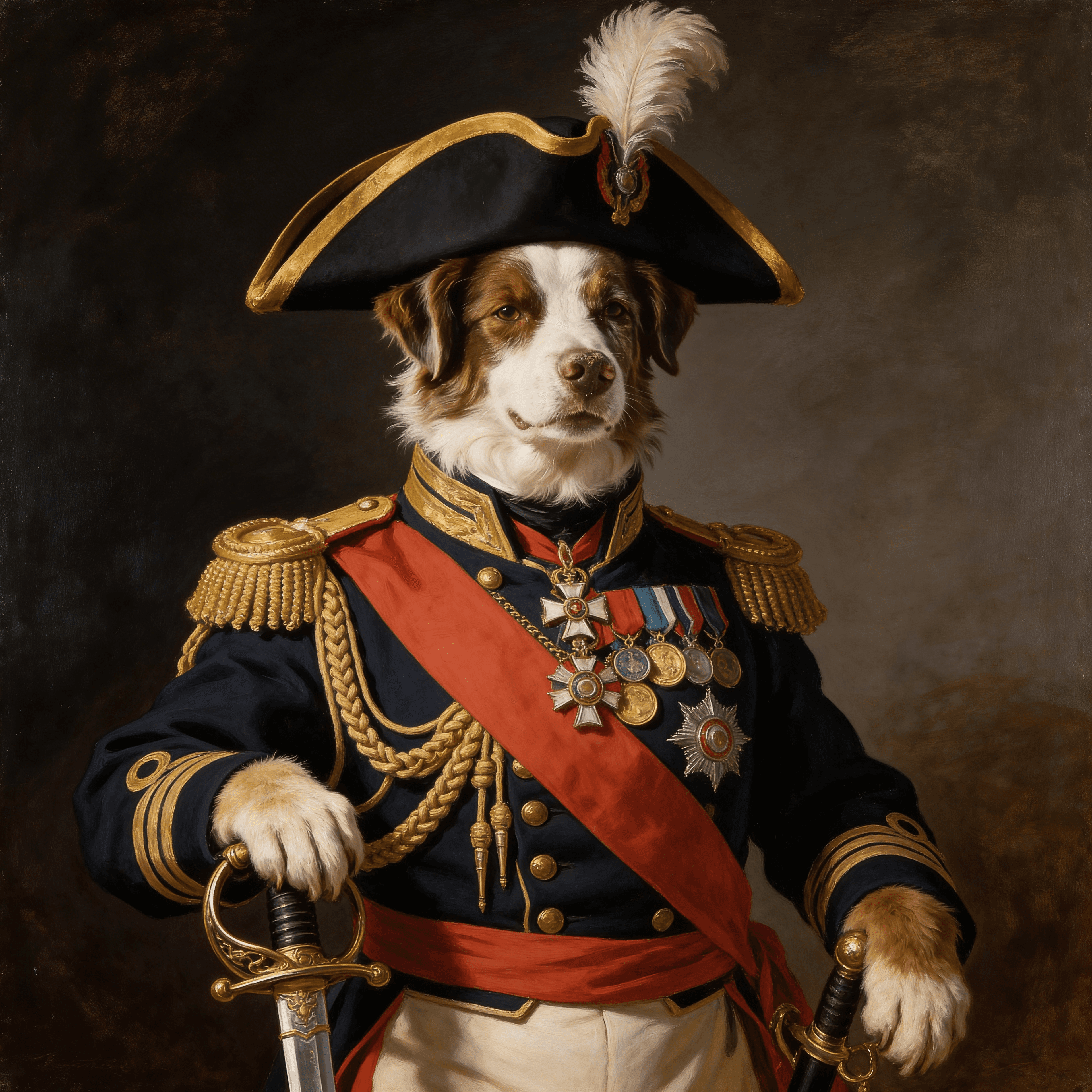 Royal Portrait style portrait of a dog