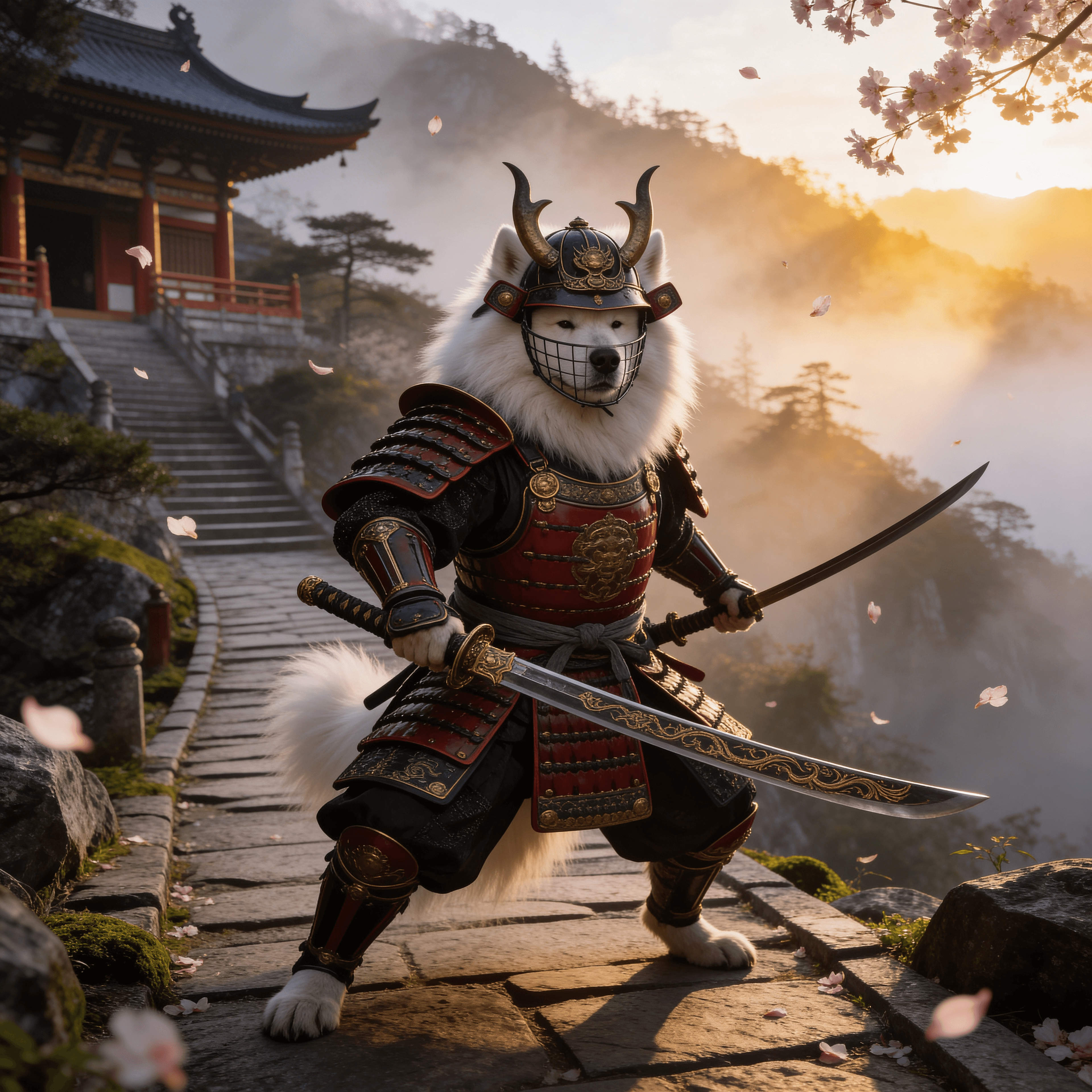 Epic/Cinematic style portrait of a dog