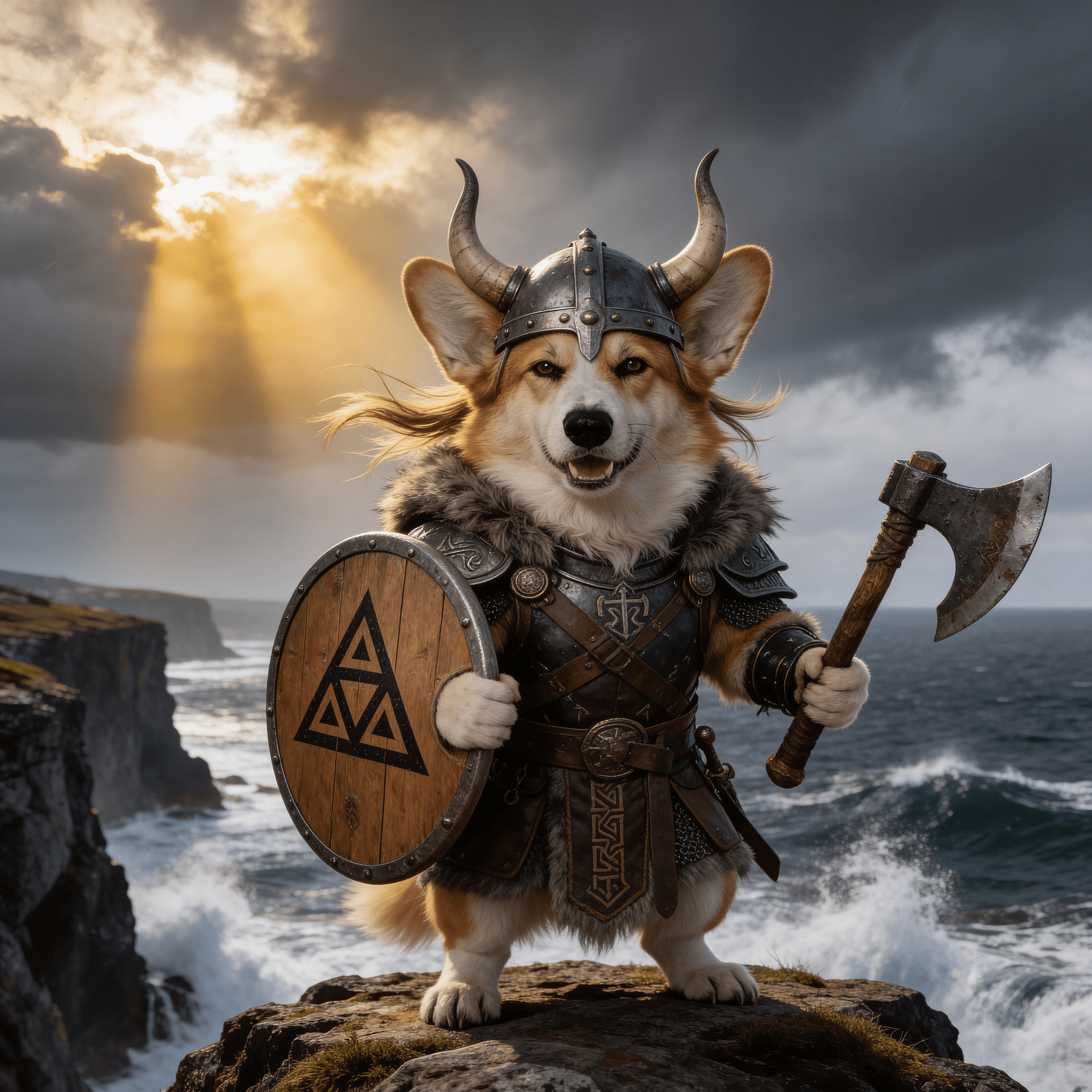 Epic/Cinematic style portrait of a dog